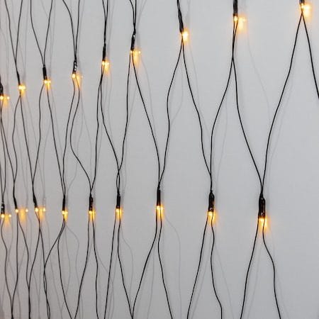 Ljusnät jul Golden Warm White 2x2 m 160 ljus - Svart - Belysning - Dekorationsbelysning - Dekorationsbelysning utomhus - Ljusslinga utomhus