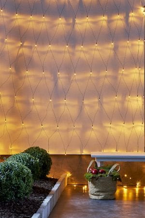 Ljusnät Jul Golden Warm White 3x3 m 200 ljus - Svart - Belysning - Dekorationsbelysning - Dekorationsbelysning utomhus - Ljusslinga utomhus