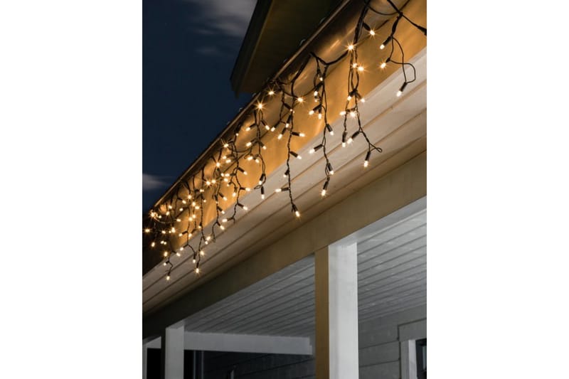 Tillägg istapp 100 LED Svart - Konstsmide - Trädgårdsbelysning - Ljusslinga utomhus - Balkongbelysning - Altanbelysning