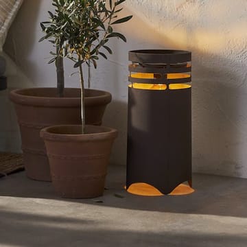 Marron Solcellslykta 40 cm - mörkbrun med bärnstensfärgat lamphölje - Belysning - Dekorationsbelysning - Dekorationsbelysning utomhus - LED belysning utomhus