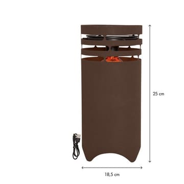 Marron Solcellslykta 40 cm - mörkbrun med bärnstensfärgat lamphölje - Belysning - Dekorationsbelysning - Dekorationsbelysning utomhus - LED belysning utomhus
