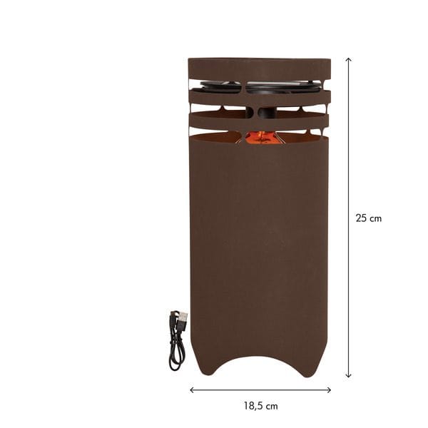Marron Solcellslykta 40 cm - mörkbrun med bärnstensfärgat lamphölje - Belysning - Dekorationsbelysning - Dekorationsbelysning utomhus - LED belysning utomhus