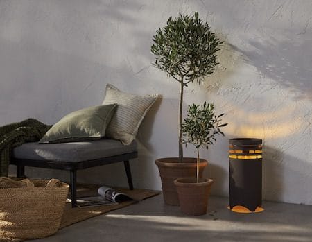Marron Solcellslykta 40 cm - mörkbrun med bärnstensfärgat lamphölje - Belysning - Dekorationsbelysning - Dekorationsbelysning utomhus - LED belysning utomhus