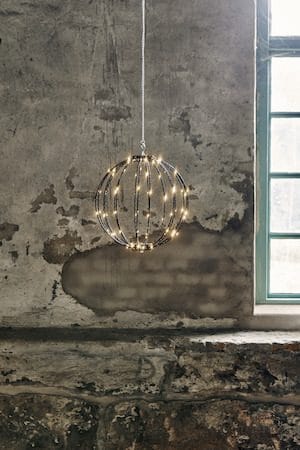 Mounty Hängande LED-Dekoration Utomhus 30 cm 96 Varmvita Ljus - Svart - Belysning - Dekorationsbelysning - Dekorationsbelysning utomhus - Ljusslinga utomhus