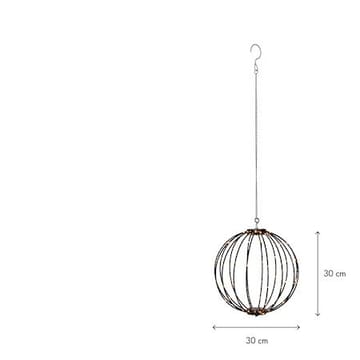 Mounty Hängande LED-Dekoration Utomhus 30 cm 96 Varmvita Ljus - Svart - Belysning - Dekorationsbelysning - Dekorationsbelysning utomhus - Ljusslinga utomhus