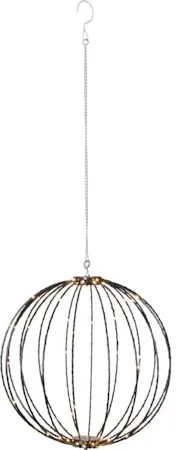 Mounty Hängande LED-Dekoration Utomhus 40 cm 126 Varmvita Ljus - Svart - Belysning - Dekorationsbelysning - Dekorationsbelysning utomhus - Ljusslinga utomhus