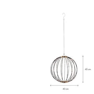 Mounty Hängande LED-Dekoration Utomhus 40 cm 126 Varmvita Ljus - Svart - Belysning - Dekorationsbelysning - Dekorationsbelysning utomhus - Ljusslinga utomhus