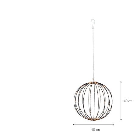 Mounty Hängande LED-Dekoration Utomhus 40 cm 126 Varmvita Ljus - Svart - Belysning - Dekorationsbelysning - Dekorationsbelysning utomhus - Ljusslinga utomhus