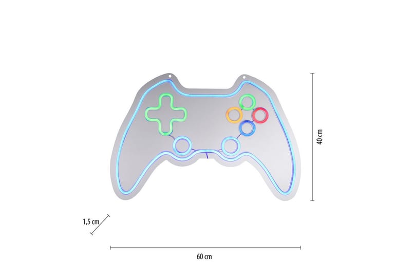 Neon-Gamer Just Light Dekorationslampa - Multicolored - Belysning - Dekorationsbelysning - Dekorationsbelysning utomhus - Ljusnät