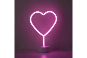 Neon-Hjärta Just Light Dekorationslampa - Pink - Belysning - Dekorationsbelysning - Dekorationsbelysning utomhus - Ljusnät