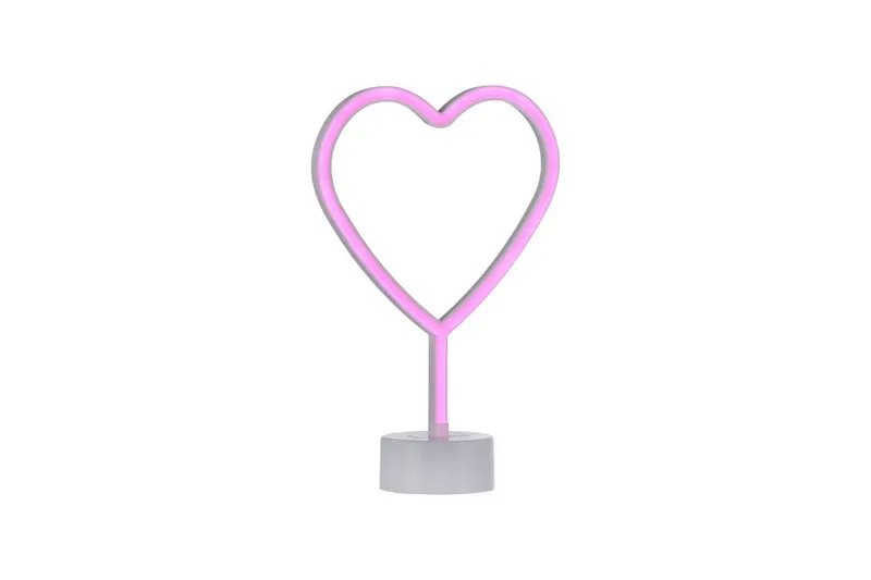 Neon-Hjärta Just Light Dekorationslampa - Pink - Belysning - Dekorationsbelysning - Dekorationsbelysning utomhus - Ljusnät