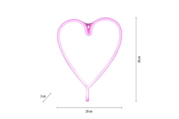 Neon-Hjärta Just Light Dekorationslampa - Pink - Belysning - Dekorationsbelysning - Dekorationsbelysning utomhus - Ljusnät