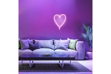 Neon-Hjärta Just Light Dekorationslampa - Pink - Belysning - Dekorationsbelysning - Dekorationsbelysning utomhus - Ljusnät