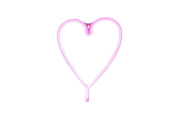 Neon-Hjärta Just Light Dekorationslampa - Pink - Belysning - Dekorationsbelysning - Dekorationsbelysning utomhus - Ljusnät