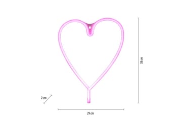 Neon-Hjärta Just Light Dekorationslampa - Pink - Belysning - Dekorationsbelysning - Dekorationsbelysning utomhus - Ljusnät