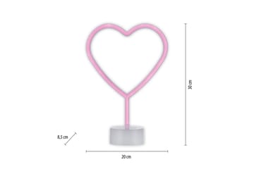 Neon-Hjärta Just Light Dekorationslampa - Pink - Belysning - Dekorationsbelysning - Dekorationsbelysning utomhus - Ljusnät