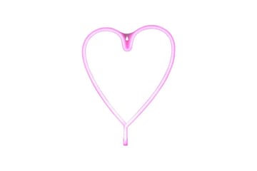 Neon-Hjärta Just Light Dekorationslampa - Pink - Belysning - Dekorationsbelysning - Dekorationsbelysning utomhus - Ljusnät