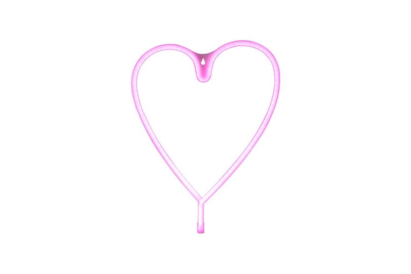 Neon-Hjärta Just Light Dekorationslampa, Pink