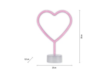 Neon-Hjärta Just Light Dekorationslampa - Pink - Belysning - Dekorationsbelysning - Dekorationsbelysning utomhus - Ljusnät