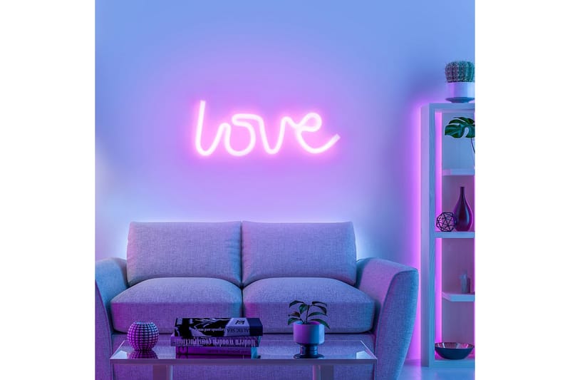 Neon-Kärlek Just Light Dekorationslampa - Pink - Belysning - Dekorationsbelysning - Dekorationsbelysning utomhus - Ljusnät