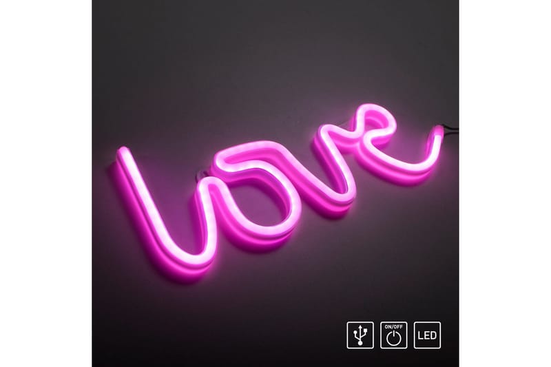 Neon-Kärlek Just Light Dekorationslampa - Pink - Belysning - Dekorationsbelysning - Dekorationsbelysning utomhus - Ljusnät