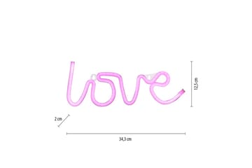 Neon-Kärlek Just Light Dekorationslampa - Pink - Belysning - Dekorationsbelysning - Dekorationsbelysning utomhus - Ljusnät