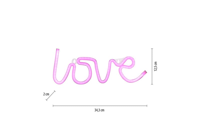 Neon-Kärlek Just Light Dekorationslampa - Pink - Belysning - Dekorationsbelysning - Dekorationsbelysning utomhus - Ljusnät