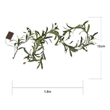 Olivec Girland - grön med brun kabel - Belysning - Dekorationsbelysning - Dekorationsbelysning utomhus - Ljusslinga utomhus