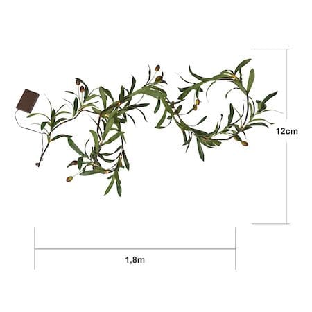 Olivec Girland - grön med brun kabel - Belysning - Dekorationsbelysning - Dekorationsbelysning utomhus - Ljusslinga utomhus
