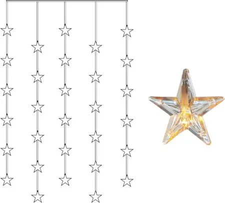 Star Curtain Ljusgardin 90 cm, transparent
