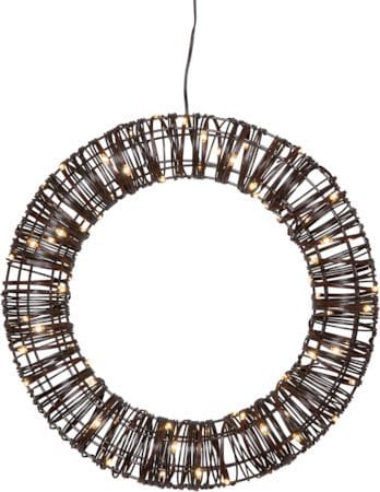 Vicke Wreath Utomhusdekoration belysning 40 cm - brun - Belysning - Dekorationsbelysning - Dekorationsbelysning utomhus - Ljusslinga utomhus