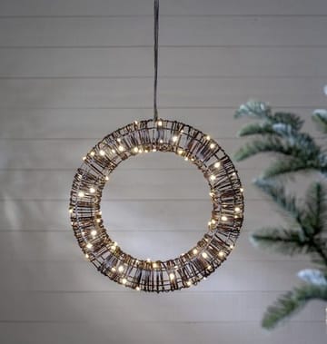 Vicke Wreath Utomhusdekoration belysning 40 cm - brun - Belysning - Dekorationsbelysning - Dekorationsbelysning utomhus - Ljusslinga utomhus
