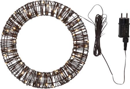 Vicke Wreath Utomhusdekoration belysning 40 cm - brun - Belysning - Dekorationsbelysning - Dekorationsbelysning utomhus - Ljusslinga utomhus