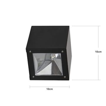 Wally Cube Solcellsvägglykta 10 cm - svart - Belysning - Dekorationsbelysning - Dekorationsbelysning utomhus - LED belysning utomhus