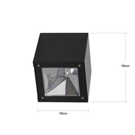 Wally Cube Solcellsvägglykta 10 cm - svart - Belysning - Dekorationsbelysning - Dekorationsbelysning utomhus - LED belysning utomhus
