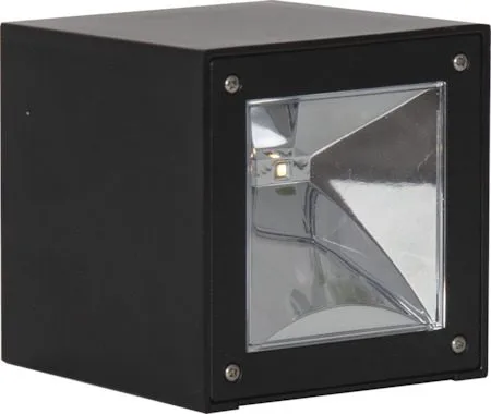 Wally Cube Solcellsvägglykta 10 cm, svart