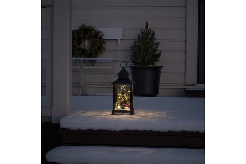Liten ljuslykta 31 LED 3xC Svart - Konstsmide - Dekorationsbelysning - Dekorationsbelysning inomhus