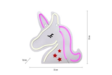 Neon-Enhörning Just Light Dekorationslampa - Multicolored - Belysning - Dekorationsbelysning - Dekorationsbelysning inomhus