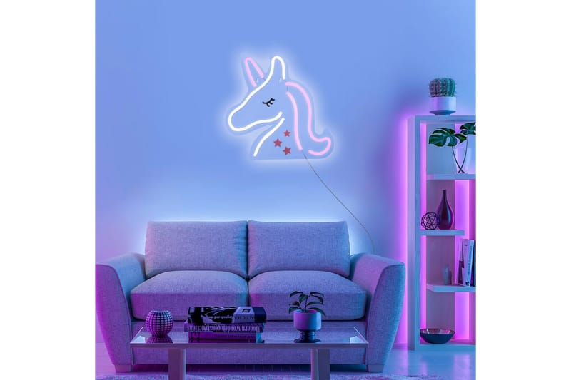 Neon-Enhörning Just Light Dekorationslampa - Multicolored - Belysning - Dekorationsbelysning - Dekorationsbelysning inomhus