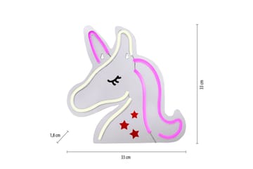 Neon-Enhörning Just Light Dekorationslampa - Multicolored - Belysning - Dekorationsbelysning - Dekorationsbelysning inomhus