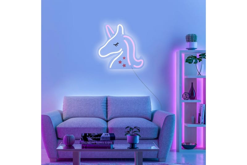 Neon-Enhörning Just Light Dekorationslampa - Multicolored - Belysning - Dekorationsbelysning - Dekorationsbelysning inomhus