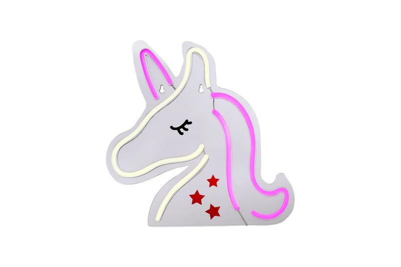 Neon-Enhörning Just Light Dekorationslampa, Multicolored