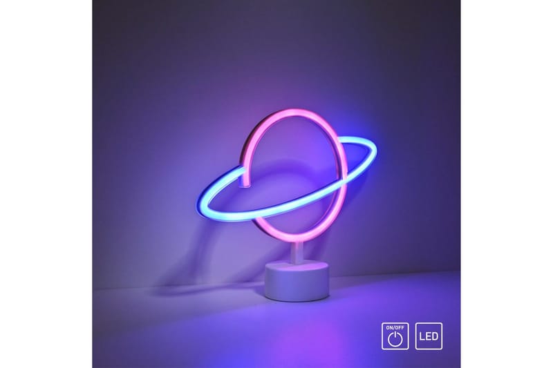 Neon-Saturnus Just Light Dekorationslampa - Multicolored - Belysning - Dekorationsbelysning - Dekorationsbelysning inomhus