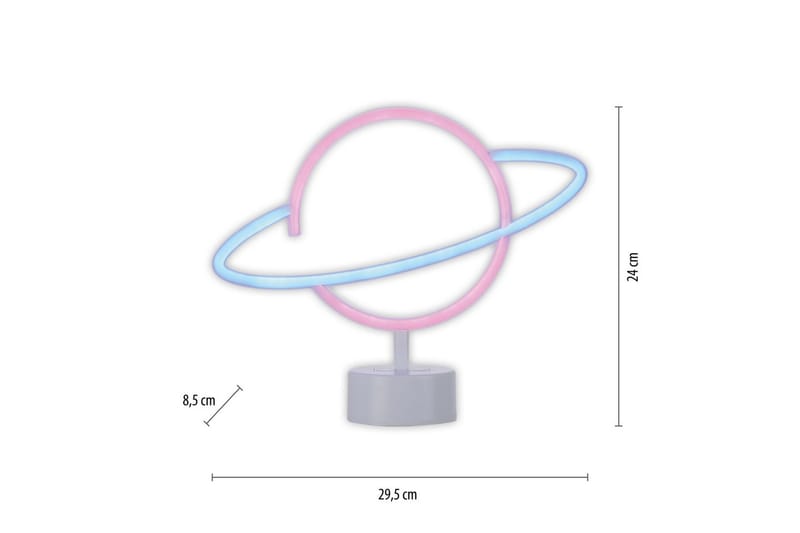 Neon-Saturnus Just Light Dekorationslampa - Multicolored - Belysning - Dekorationsbelysning - Dekorationsbelysning inomhus