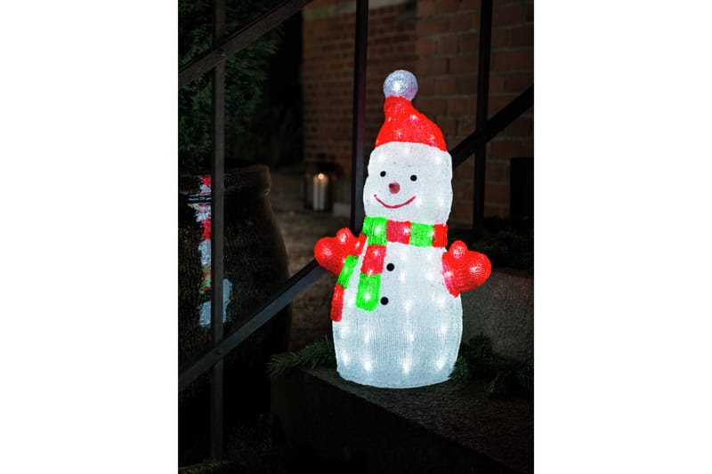 Snögubbe akryl 50cm 88 LED Transparent - Konstsmide - Dekorationsbelysning - Dekorationsbelysning inomhus