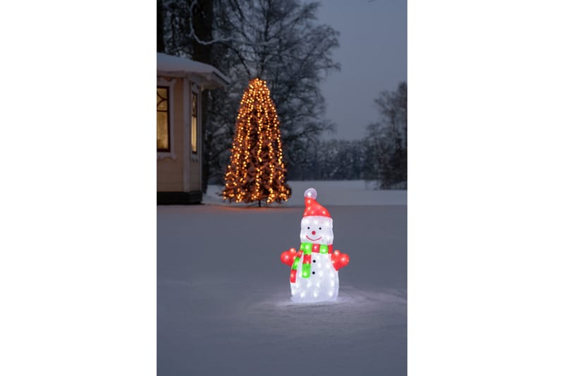 Snögubbe akryl 50cm 88 LED Transparent - Konstsmide - Dekorationsbelysning - Dekorationsbelysning inomhus