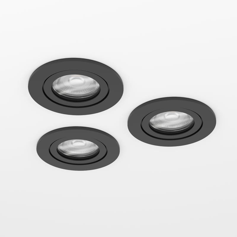 Infälld Lampa Barranco 30 mm 3000K Set om 3 - Svart - Belysning - Spotlights & downlights