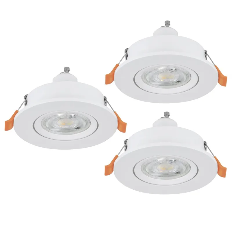 Infälld Lampa Barranco 30 mm 3000K Set om 3, Vit