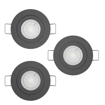 Infälld Lampa Barranco 90 mm 4000K Set om 3 - Svart - Belysning - Spotlights & downlights
