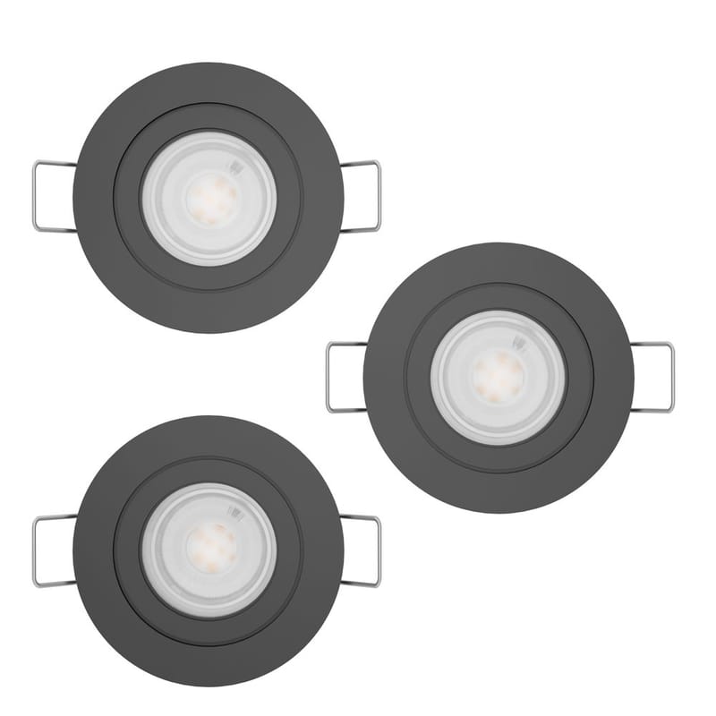 Infälld Lampa Barranco 90 mm 4000K Set om 3 - Svart - Belysning - Spotlights & downlights